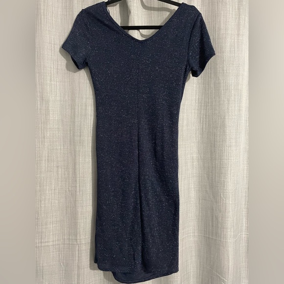 Sparkly navy blue maternity dress - Picture 2 of 2